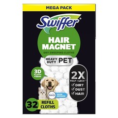 Hair Magnet Heavy Duty Pet Refills, Odor Defense, 32 Count