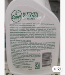 Pack Of 2 Comet Classic Kitchen Cleaner With Bleach 24 oz Each