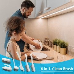 CN1ST 6 PCS Cleaning Brush, Scrub Brush Set for Kitchen and Bathroom Househol…