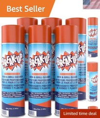 Break-Up Heavy-Duty Oven & Grill Cleaner, Fast-Acting Citrus Foam, 19oz 6-Pack