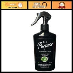 “Natural Peppermint Sage Multi-Surface Cleaner – Plant-Based, 16 fl oz, Eco-Frie
