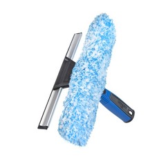 Professional Connect and Clean 2-in-1 Squeegee and Scrubber, 10” Window Clean…