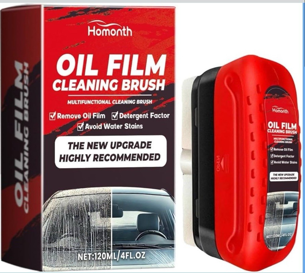 Homonth Automotive Oil Film Cleaning Remover Brush Glass Windshield Cleaner Tool