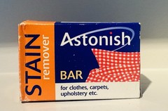 Astonish Stain Remover Bar Clothes Carpet Upholstery Pre Laundry Fabric 75g.