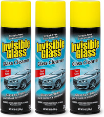 91164-3PK Premium Aerosol Glass Cleaner Spray for Car Windshields and Windows, A