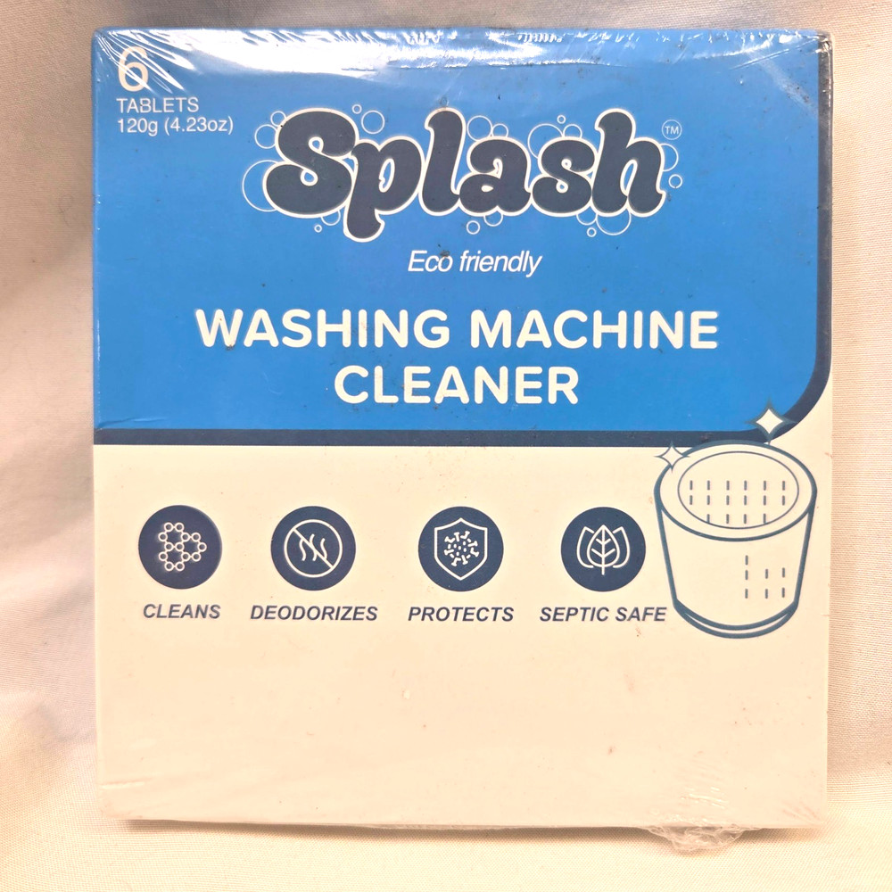 Splash Washing Machine Cleaner Deep Cleaning All Washers 6 Tabs New/Sealed