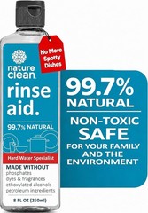 Nature Clean Dishwasher Rinse Aid Natural Non-Toxic Fragrance Free 8 oz
