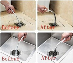 Flexible 2-Part Kitchen & Bathroom Drain Cleaning Brushes – Easy Clog Removal