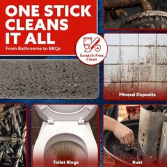 Pumice Scouring Stick for Cleaning Toilet Bowl Rings & Hard Water Stains,