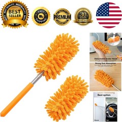 Extendable Microfiber Duster 2-Pack with Replaceable Heads – Hand Washable