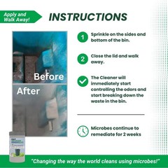 Eco-Friendly Trash Deodorizer & Cleaner | Eliminates Odors & Sludge | 2.5lb