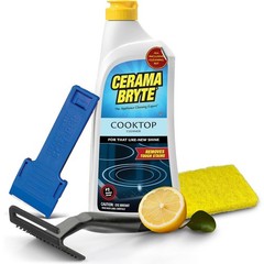 Cooktop Cleaning Kit, 18 oz Bottle, Scraper, Tool & Pad