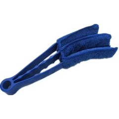 Venetian Blind Cleaner Duster Microfibre Brush Handle 3 Pronged Washable Home
