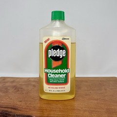 Vintage 1991 Pledge Household & Floor Cleaner Cleans Wood 16oz Bottle