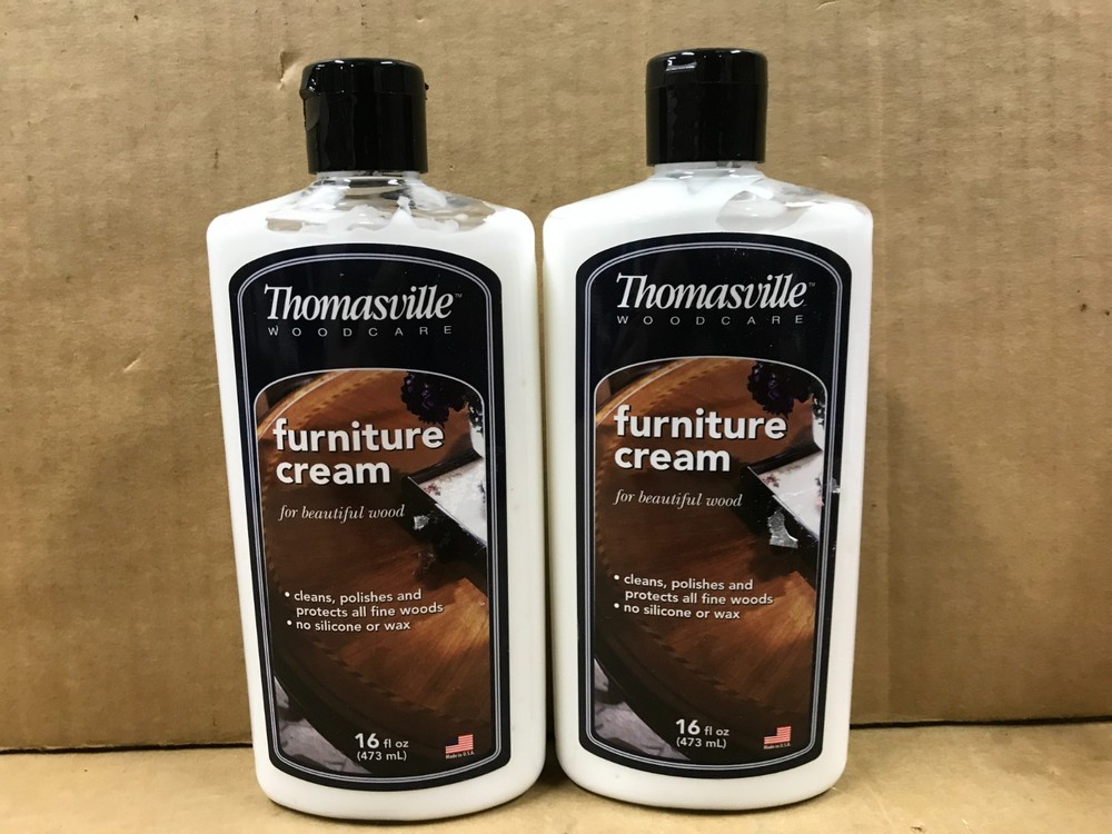 Thomasville Furniture Cream – Wood Polish, Cleaner – Lot Of 2, 16 Fl. Oz Bottles