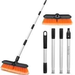 65″ Car Wash Brush with Extension Pole, Car Wash 10” Dip Soft Brush, No Scratch
