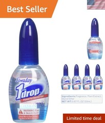 One-Drop Instant Toilet Deodorizer – 2.68oz Drops, Pack of 4, Travel-Friendly