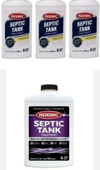 Roebic – Septic Tank Treatment 32 oz K-37 Q-12 (1 Quart) Lot of 4