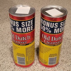 VTG 90s OLD DUTCH Powdered Cleanser w/ Bleach 21oz BONUS x2 Unopened Can USA NOS