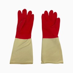 4 Pairs 12” Long Size Medium Non-Slip Grip Latex Gloves Dish Washing Gloves