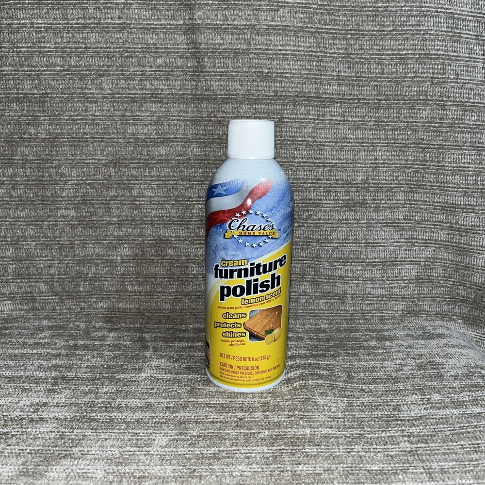 Chase Home Value Cream Furniture Polish Lemon Scent 6oz New Cleans & Protects