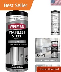Stainless Steel Cleaner Wipes – 30 Wipes for Effortless Cleaning & Shine