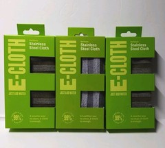 3 E-Cloth Stainless Steel Kitchen Cleaning Cloth Clean Dry & Polishes with Water