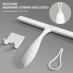 Shower Squeegee for Glass Doors, 11-Inch Silicone Squeegee with Non-Slip Hand…