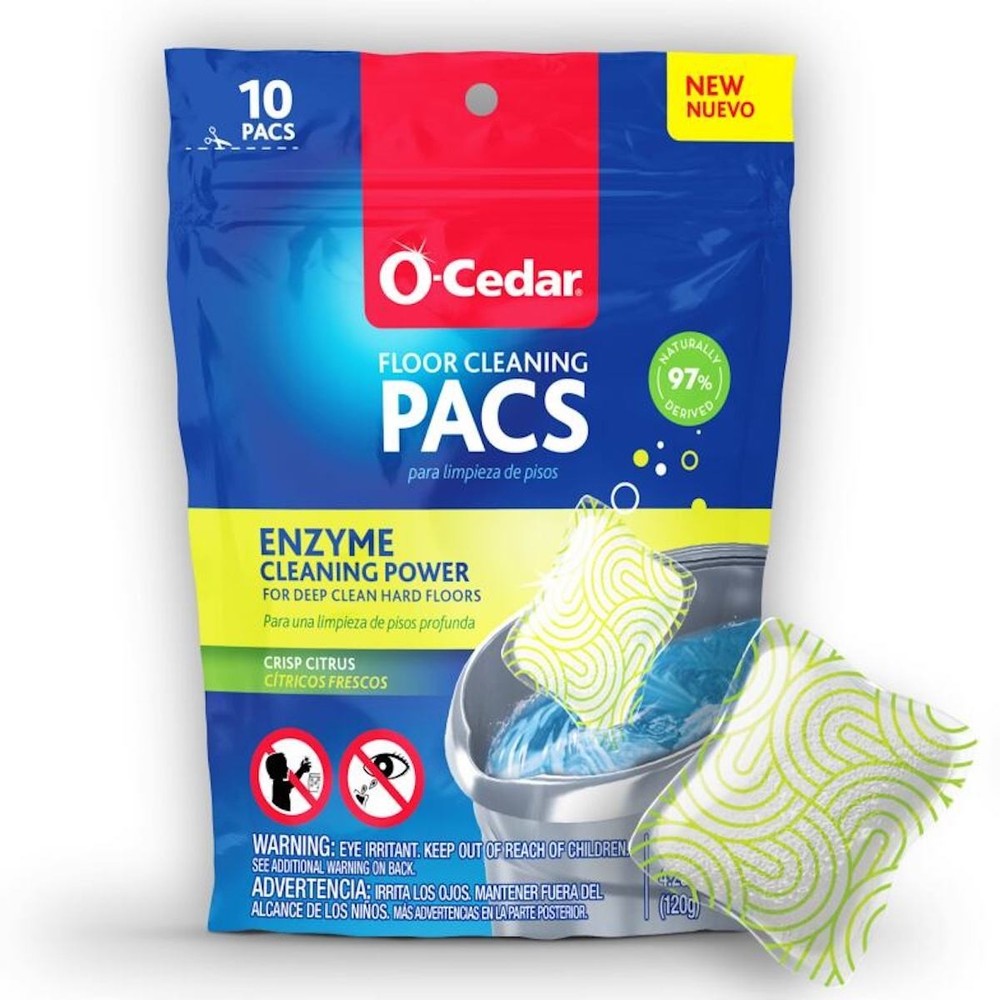 O CEDAR 3-10 EMZYME CLEANING POWER HARD FLOORS CLEANER PACS CRISP CITRUS