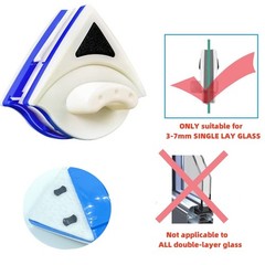 Magnetic Window Cleaner Tool Glass Wiper, Double Sided Cleaning Brush Tools