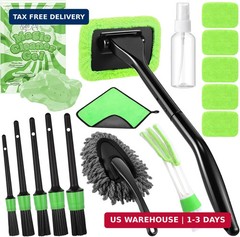 16 Pcs Windshield Cleaner Tool, Car Cleaning Kit with Various Detailing Brushes