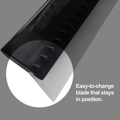 Squeegee for Shower Door, Car Windshield, and Glass Window – 2 Extra Silicone Re