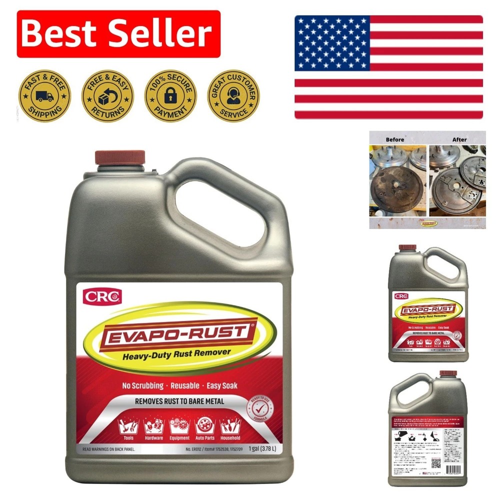 Versatile 128 oz Rust Remover: Safe for Auto Parts, Cookware, and Antiques