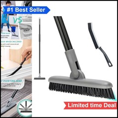 Grout Brush Long Handle 49 Inch Tile Cleaner Tool Shower Floor Scrubber