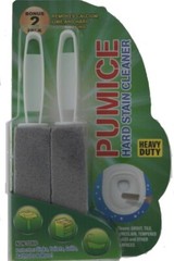 Pumice Cleaning Stone w/ Handle 2 Pk – Remove Toilet Bowl Hard Water Rings Fast
