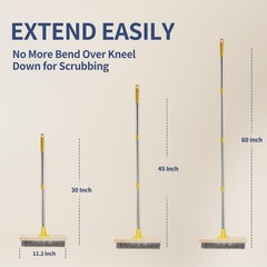 Stainless Steel Deck Brushes with Long Handle for Scrubbing Concrete Floor