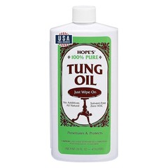 Pure Tung Oil Wood Finish Natural Sealer 16 Fl Oz Food Safe Waterproof Indoor Ou