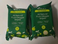 Eat Cleaner Fruit ALL NATURAL Veggie Produce Cleaner To-Go Wipes 2PK- 32 COUNT