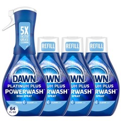 Dawn Platinum Powerwash Dish Spray Dish Soap Liquid Fresh Scent 16oz Pack of 4