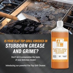 Powerful Non-Toxic Flat Top Grill Cleaner Food-Safe Professional Grade Liquid US