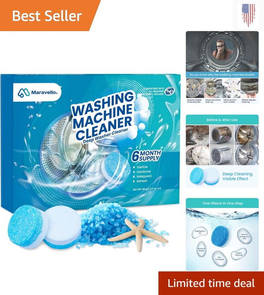 Ultimate Powerful Washing Machine Cleaner – Deep Cleaning – 6-Month Supply