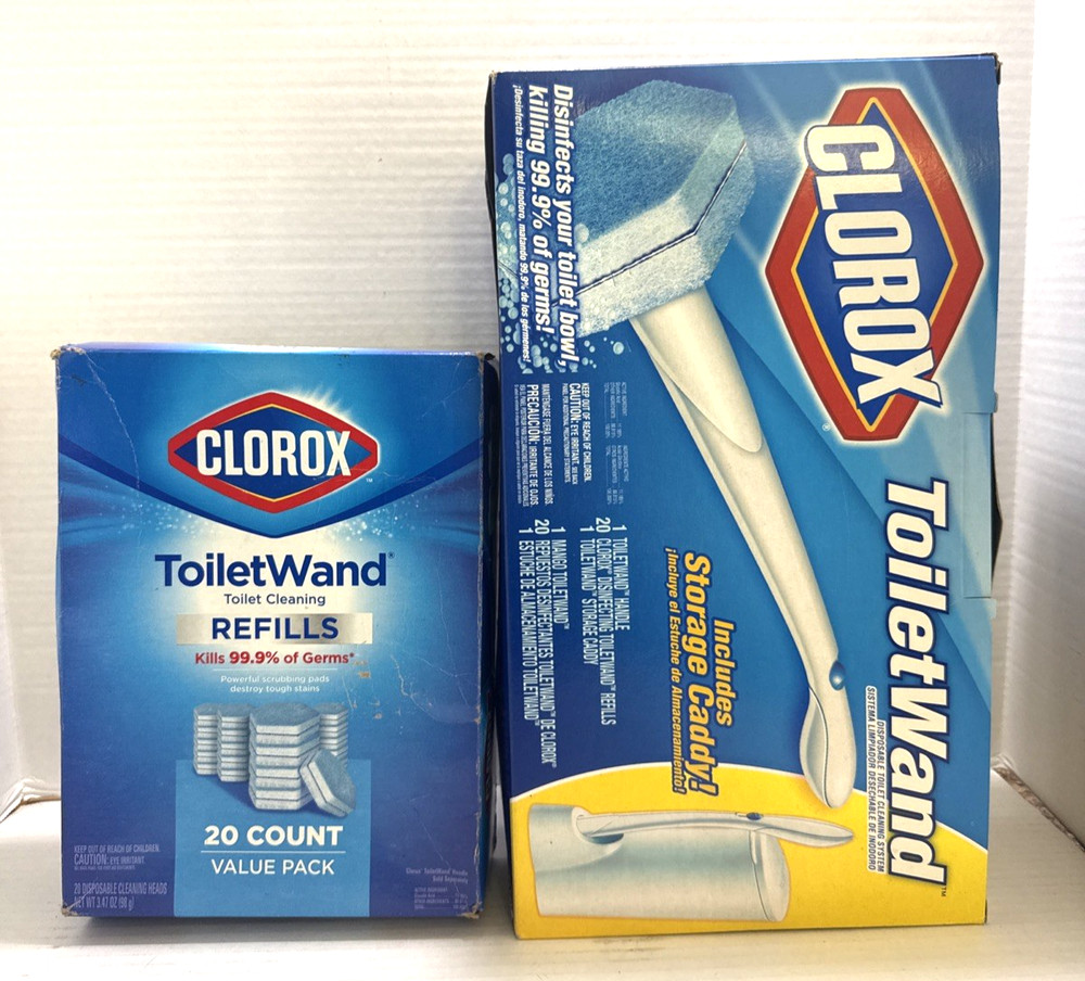 Clorox ToiletWand Storage Caddy + Refills + Wand + Caddy – 40 Refills