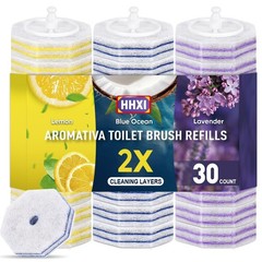 30Ct Aromative Toilet Brush Refills, Toilet Bowl Cleaner Refills, Double-Laye