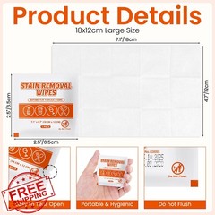 RSQAZQ Stain Remover Wipes White 200 Portable
