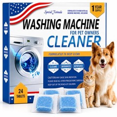 Enzyme Washing Machine Cleaner Tablets for Pet Owners, Washer Cleaner Tablets…