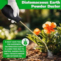 Diatomaceous Earth Powder Duster Garden Applicator Pest Control Organic Garde…