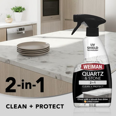 10 Pack Weiman 2 in 1 Quartz Stone Cleaner UV Protection Spray 16 oz