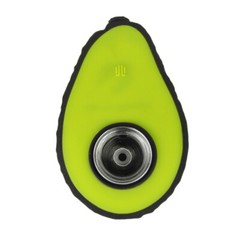 Food Grade Silicone 4.75″ Avocado Hand Toke with Removable Glass Insert