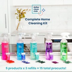 Complete Home Cleaning 15 Pack Kit, Kitchen, Bathroom, Carpet, Dish, and Glas…