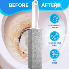 Pumice Cleaning Stone with Handle Toilet Bowl Cleaner Hard Water Ring Remover fo